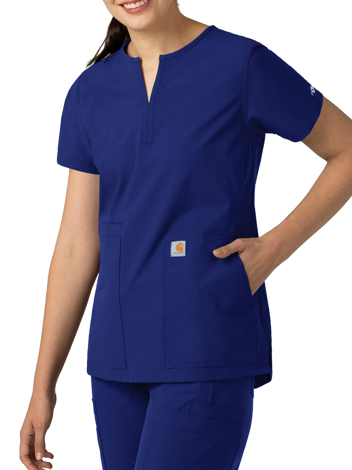 Carhartt Scrubs C12213 Women's Three-Pocket Modern Fit Notch Neck Top