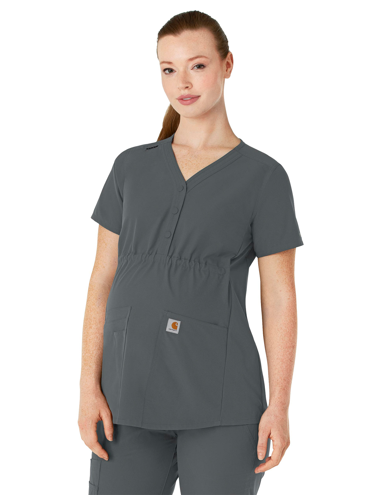 Carhartt Scrubs C14113 Women's Four-Pocket Henley Maternity Top