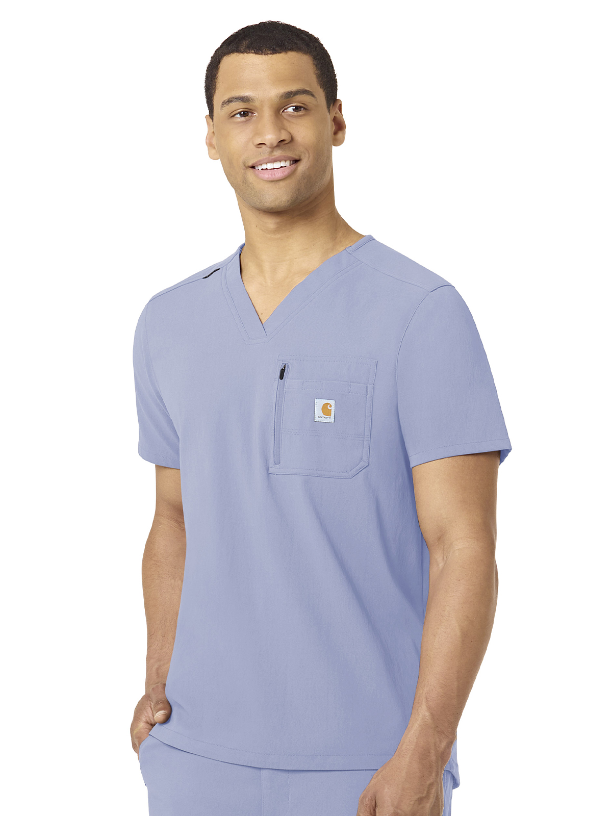 Carhartt Scrubs C15137 Men's Two-Pocket Modern Fit Tuck-In V-Neck Top