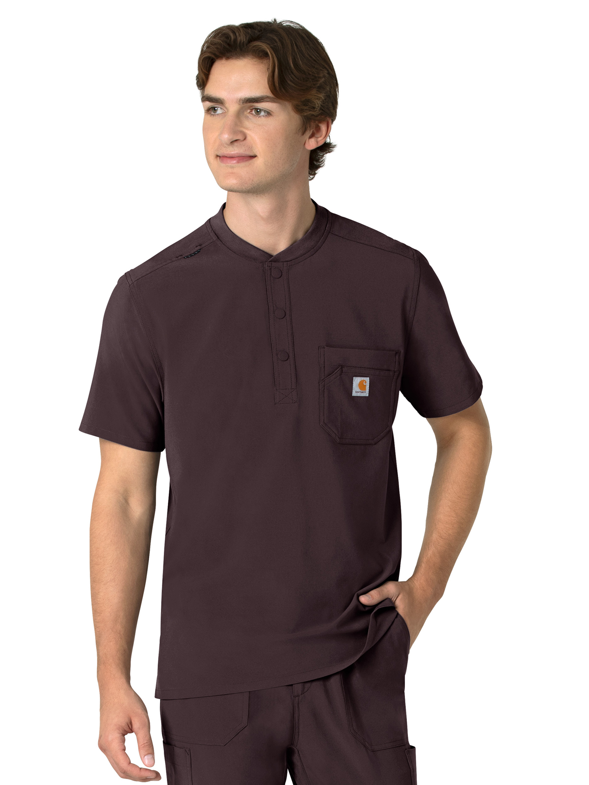 Carhartt Scrubs C16310 Men's Three-Pocket Henley Top