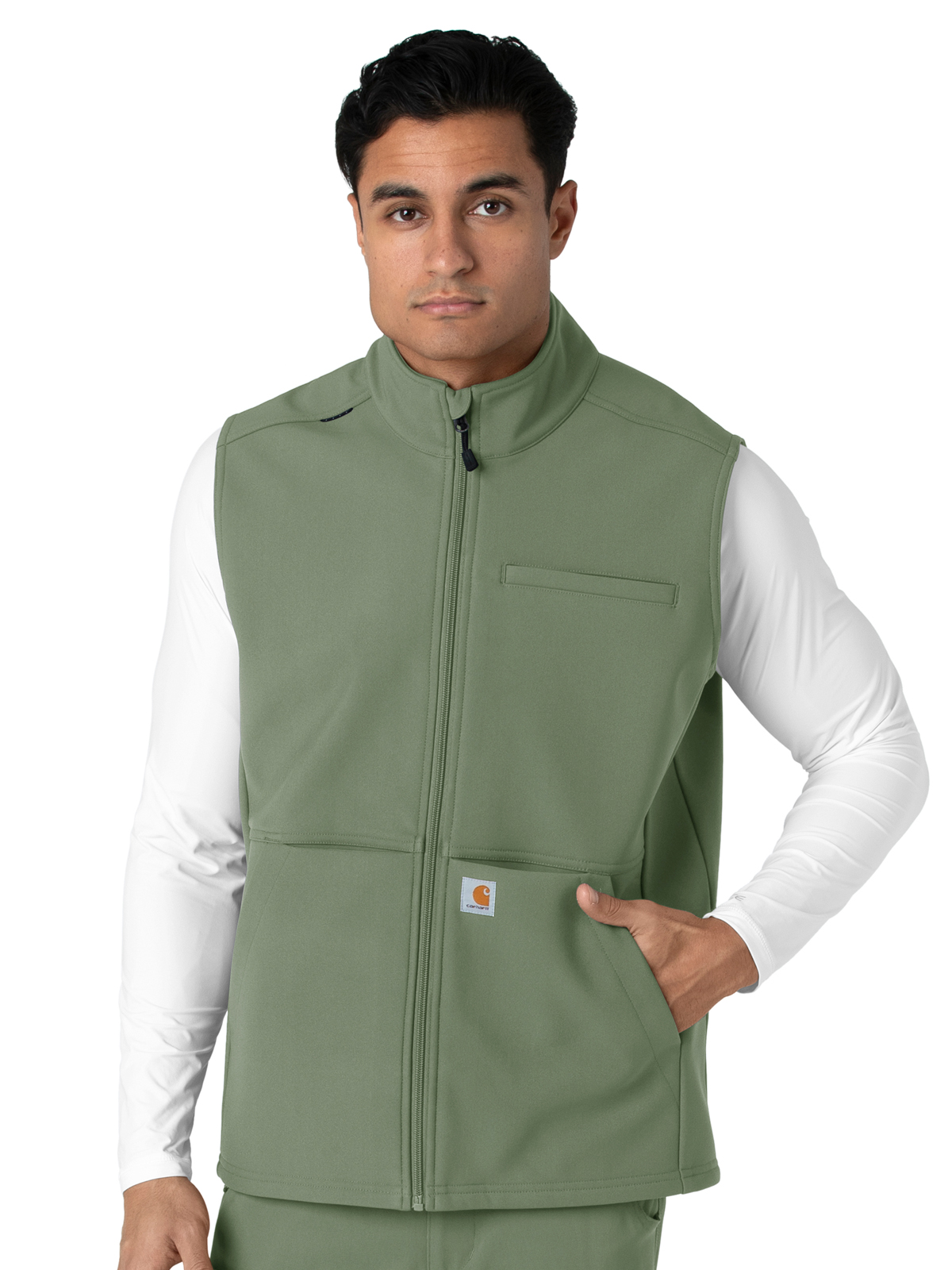 Carhartt Scrubs C82023 Men's Four-Pocket Bonded Fleece Vest