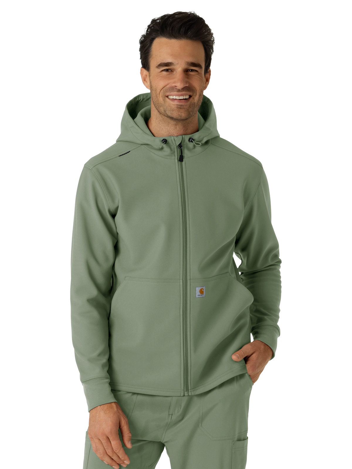 Carhartt Scrubs C84023 Men's Three-Pocket Bonded Fleece Hoodie