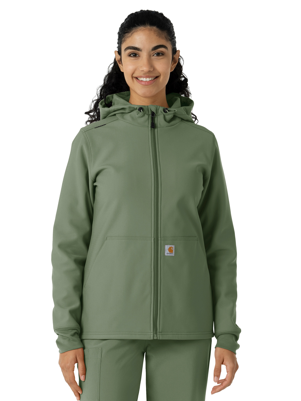 Carhartt Scrubs C85023 Women's Four-Pocket Bonded Fleece Hoodie