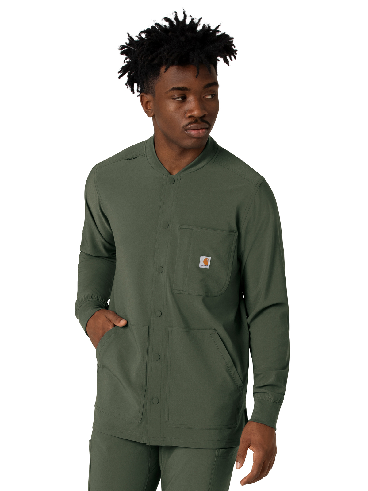 Carhartt Scrubs C86210 Men's Five-Pocket Modern Fit Shirt Jacket