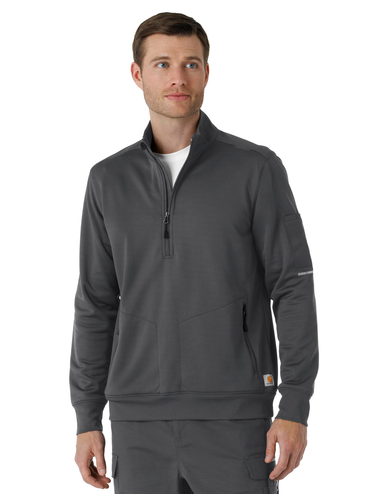 Carhartt Scrubs C86912 Men's Four-Pocket Half Zip Fleece Jacket