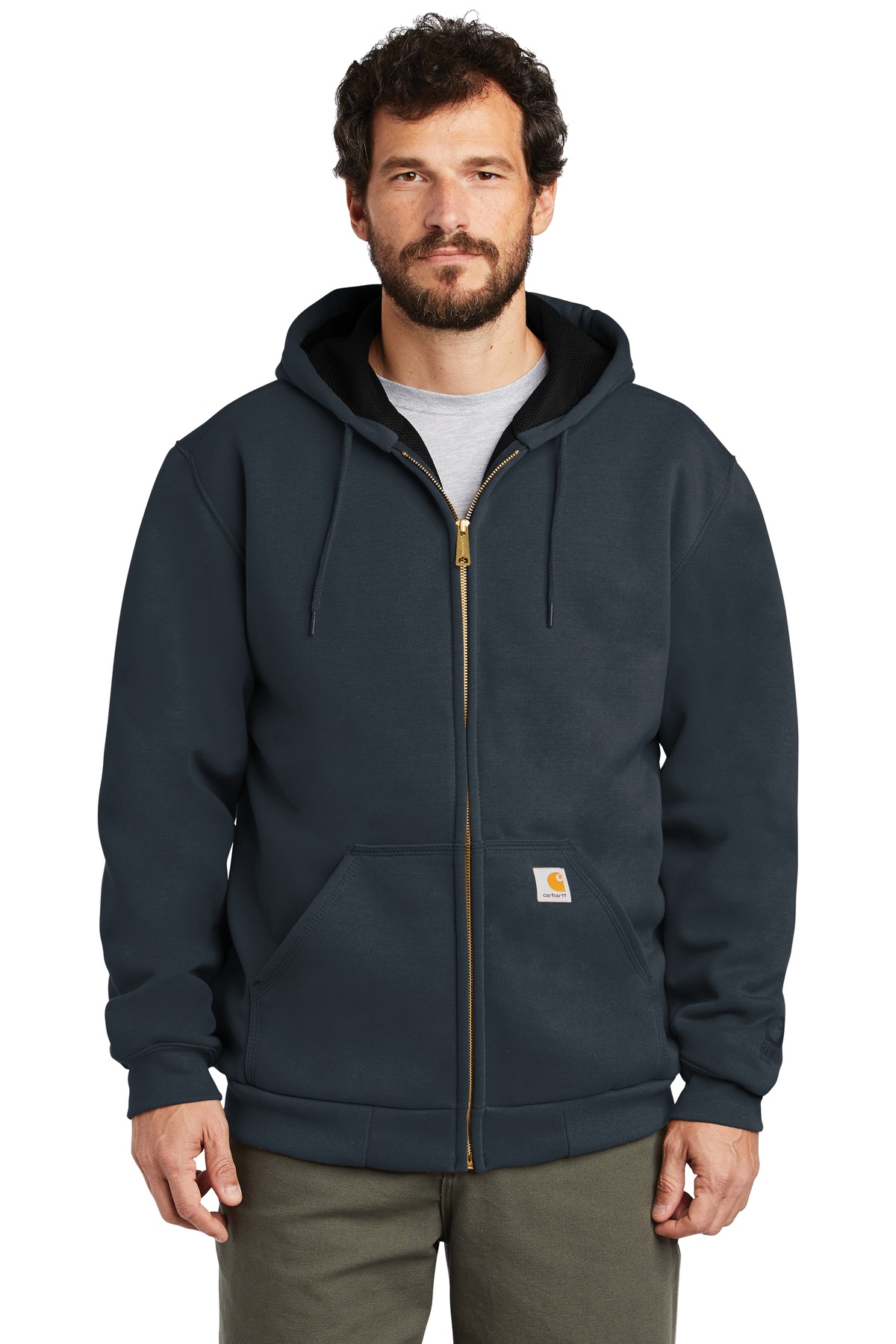 DISCONTINUED Carhartt Rain Defender Rutland Thermal-Lined Hooded Zip-Front Sweatshirt. CT100632