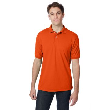 Hanes 054 Adult 50/50 EcoSmart? Jersey Knit Polo - ORANGE