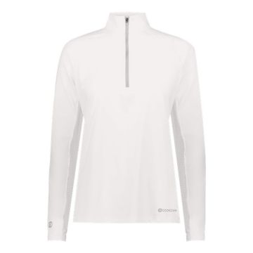 Holloway 222774 Women's Electrify CoolCore® Quarter-Zip Pullover - M - White