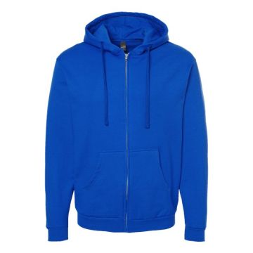 Tultex 331 Unisex Full-Zip Hooded Sweatshirt - S - Royal