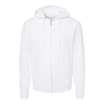 Tultex 331 Unisex Full-Zip Hooded Sweatshirt - XS - White