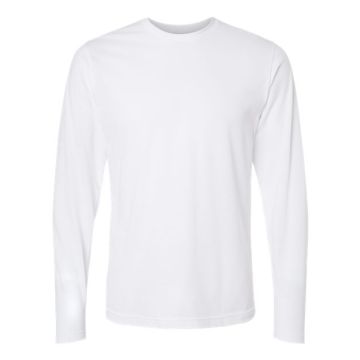 Tultex 242 Unisex Poly-Rich Long Sleeve T-Shirt - XS - White