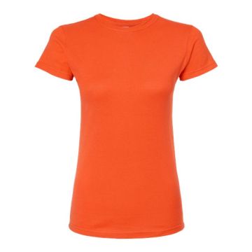 Tultex 213 Women's Fine Jersey Slim Fit T-Shirt - XS - Orange