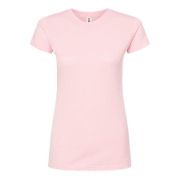 Tultex 213 Women's Fine Jersey Slim Fit T-Shirt - XL - Pink