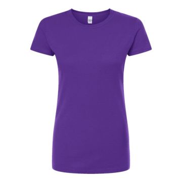 Tultex 213 Women's Fine Jersey Slim Fit T-Shirt - S - Purple