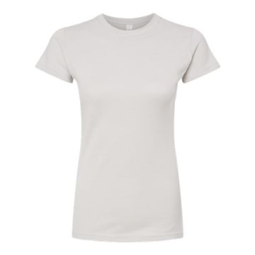 Tultex 213 Women's Fine Jersey Slim Fit T-Shirt - XS - Silver