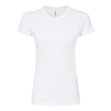 Tultex 213 Women's Fine Jersey Slim Fit T-Shirt - XL - White