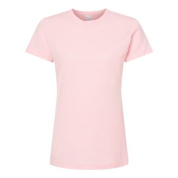 Tultex 216 Women's Fine Jersey Classic Fit T-Shirt - S - Pink