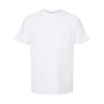 Tultex 293 Unisex Heavyweight Jersey Pocket T-Shirt - M - White