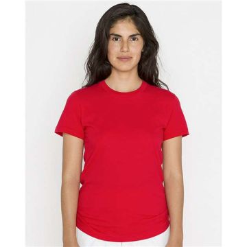 Los Angeles Apparel 21002 USA-Made Women's Fine Jersey T-Shirt - 2XL - Red