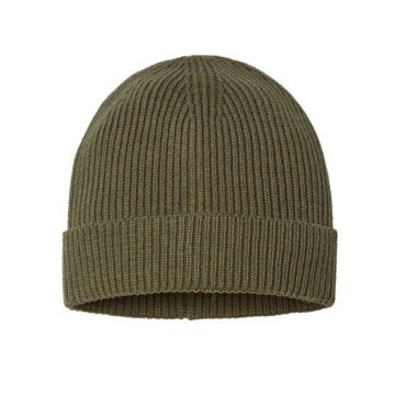 Atlantis Headwear ANDY Sustainable Fine Rib Cuffed Beanie - One Size - Olive