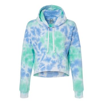 J. America 8853 Women's Crop Hooded Sweatshirt