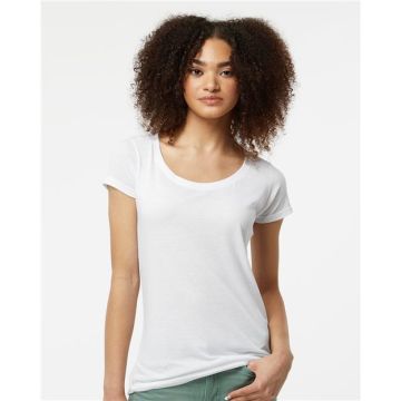 Tultex 243 Women's Poly-Rich Scoop Neck T-Shirt