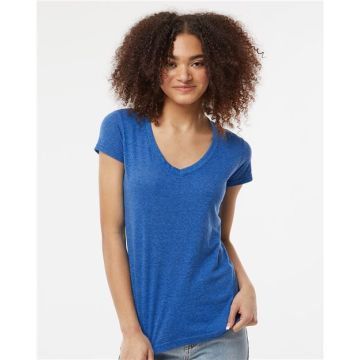 Tultex 244 Women's Poly-Rich V-Neck T-Shirt