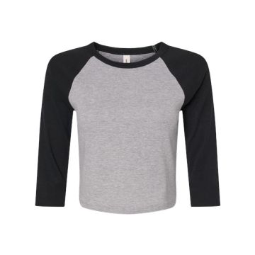 Bella + Canvas 1200 Women's Micro Rib 3/4 Raglan Sleeve Baby Tee