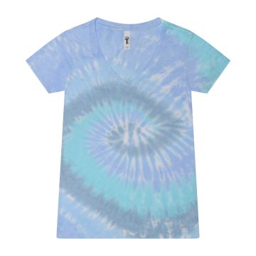 Tie-Dye 1075CD Women's V-Neck T-Shirt
