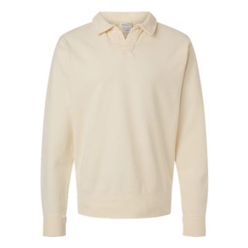 Comfortwash By Hanes GDH490 Garment-Dyed Polo Collar Sweatshirt