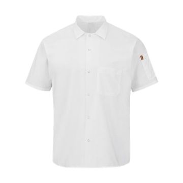 Chef Designs 502X Mimix™ Short Sleeve Cook Shirt with OilBlok - S - White