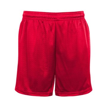 Badger 7225 Tricot Mesh 5" Shorts - S - Red