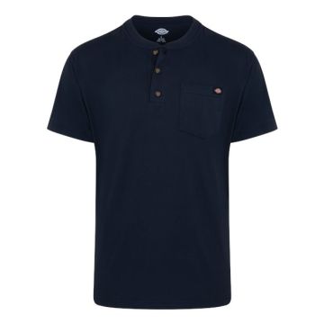 Dickies WS51LN Heavyweight Traditional Short Sleeve Henley - Long Sizes