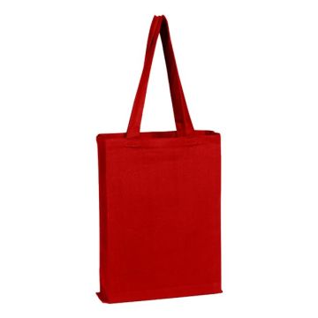 Q-tees Q800GS Canvas Gusset Promotional Tote - Red