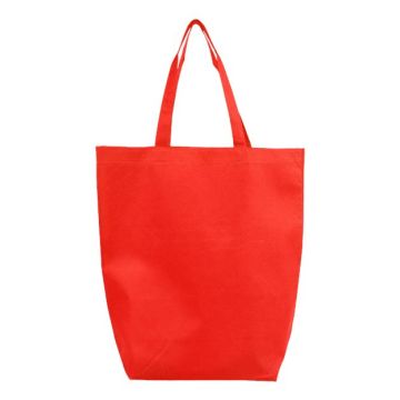 Q-tees Q1251 Non-Woven Gusset Bottom Tote - Red