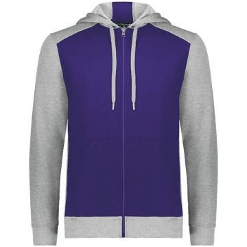Augusta Sportswear 6899 Eco Revive Three-Season Triblend Fleece Full-Zip Hooded Sweatshirt