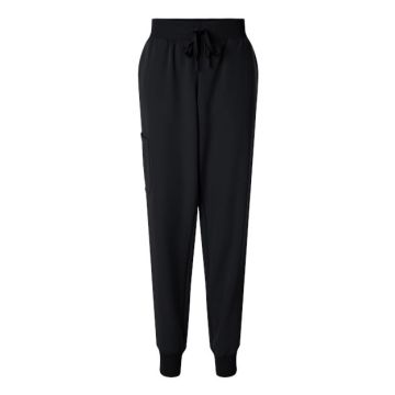Jaanuu W20003P Women's Silex Knit-Waist Scrub Joggers - Petite Sizes - Black