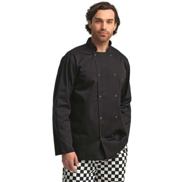 Artisan Collection By Reprime RP665 Ten Studded Front Chef Coat - Black