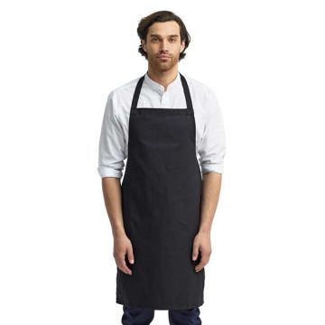 Artisan Collection By Reprime RP102 Organic Cotton Bib Apron - Black