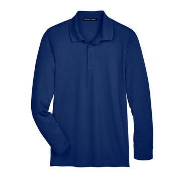 Devon & Jones DG20L CrownLux Performance® Plaited Long Sleeve Polo