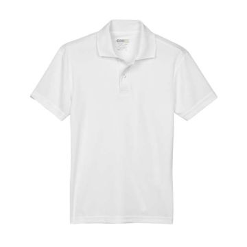 Core365 88181Y Youth Origin Performance Piqué Polo - White