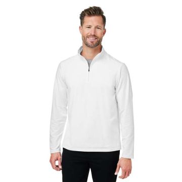 Devon & Jones DG425 Raleigh Stretch Quarter-Zip Pullover - White