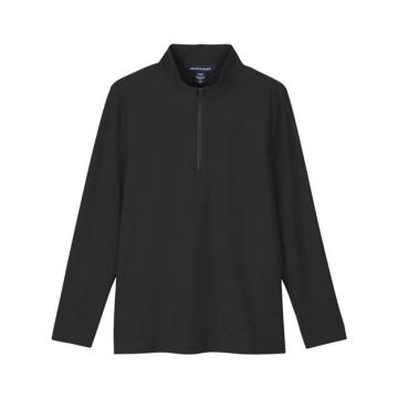 Devon & Jones DG410W Women's CrownLux Performance® Windsor Welded Quarter-Zip Pullover - Black