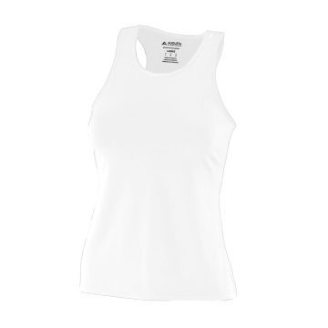 Augusta Sportswear 1202 Ladies Poly/Spandex Solid Racerback Tank - WHITE