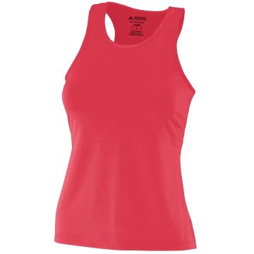 Augusta Sportswear 1202 Ladies Poly/Spandex Solid Racerback Tank - RED