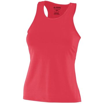 Augusta Sportswear 1203 Girls Poly/Spandex Solid Racerback Tank - RED