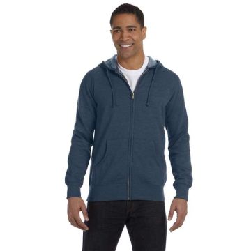 Econscious EC5680 Heathered Full-Zip Hooded Sweatshirt