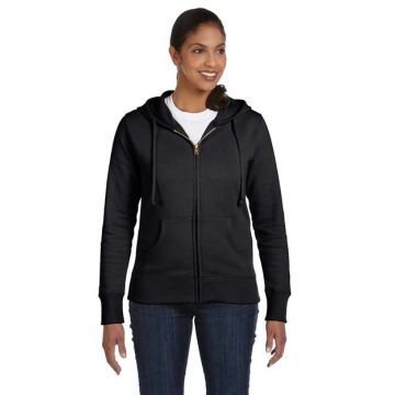 Econscious EC4501 Women's Full-Zip Hooded Sweatshirt - Charcoal