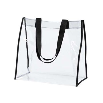 Bagedge BE252 Clear PVC Tote - Black