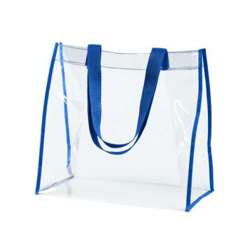 Bagedge BE252 Clear PVC Tote - Royal